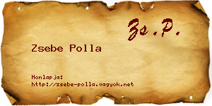 Zsebe Polla névjegykártya